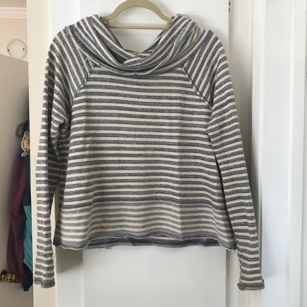 Free People boxy cowl neck sweatshirt